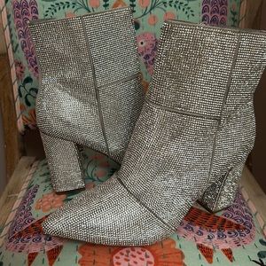 Madden Girl All Glitter Ankle Boots / size 7.5